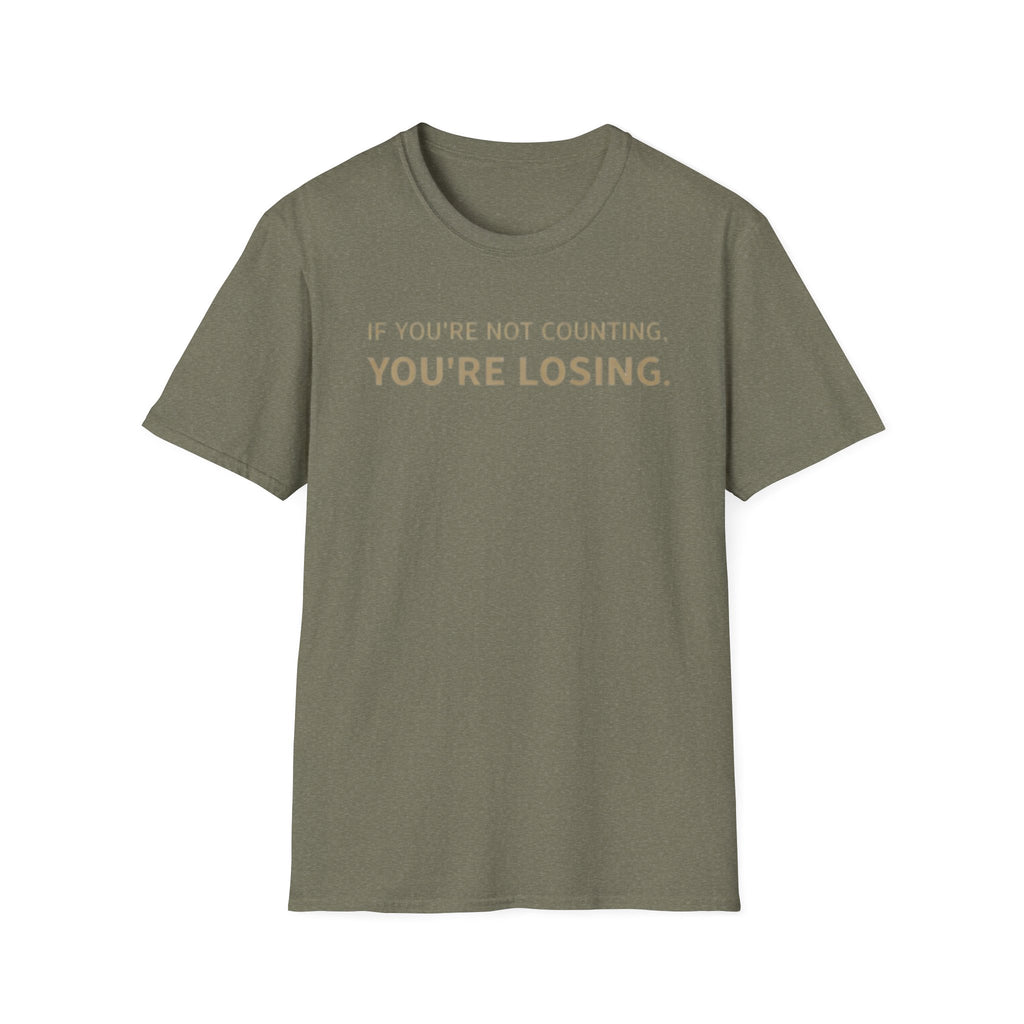 "If You're Not Counting, You're Losing" Funny Strategy Shirt