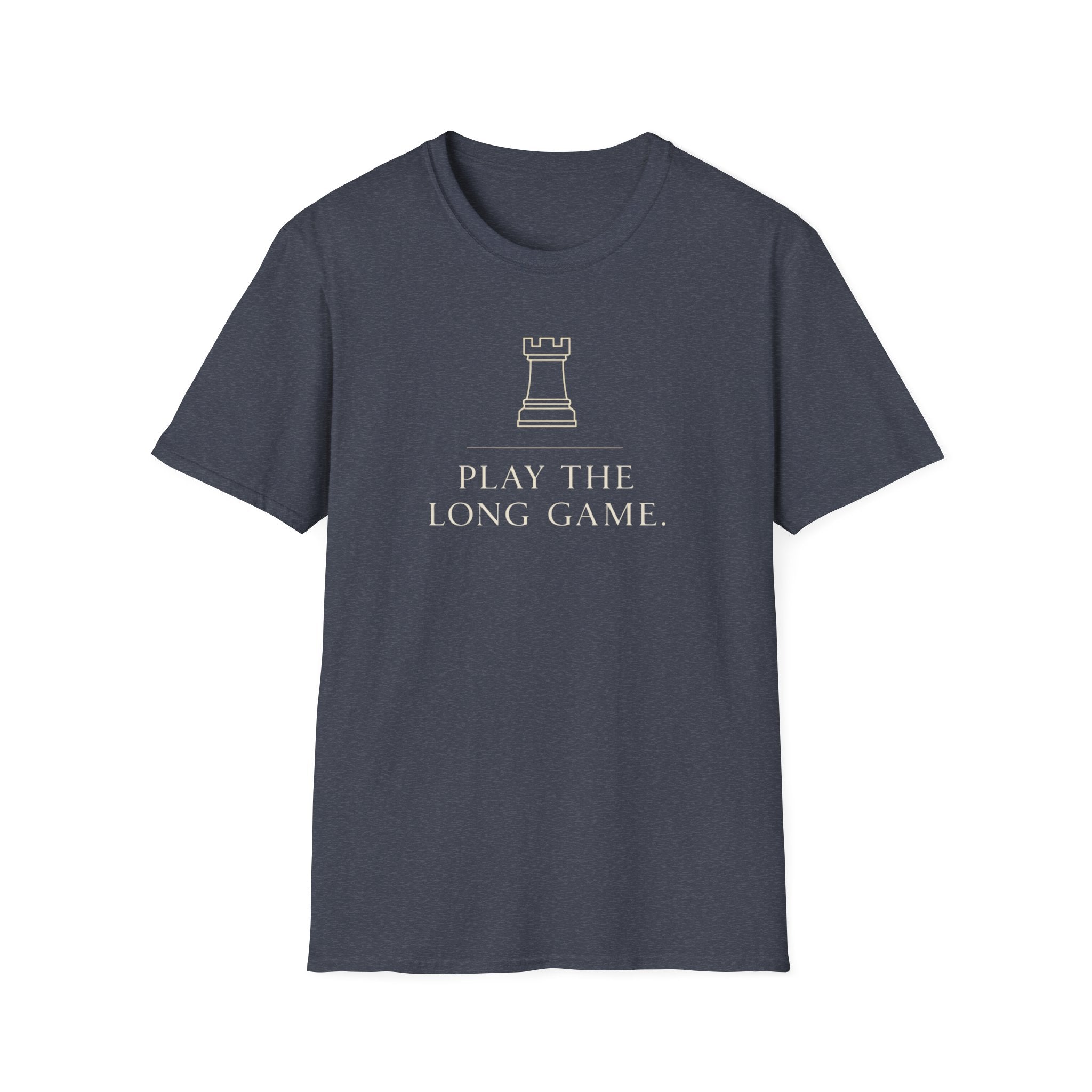 'Play the Long Game' Chess Rook Motivational Tee