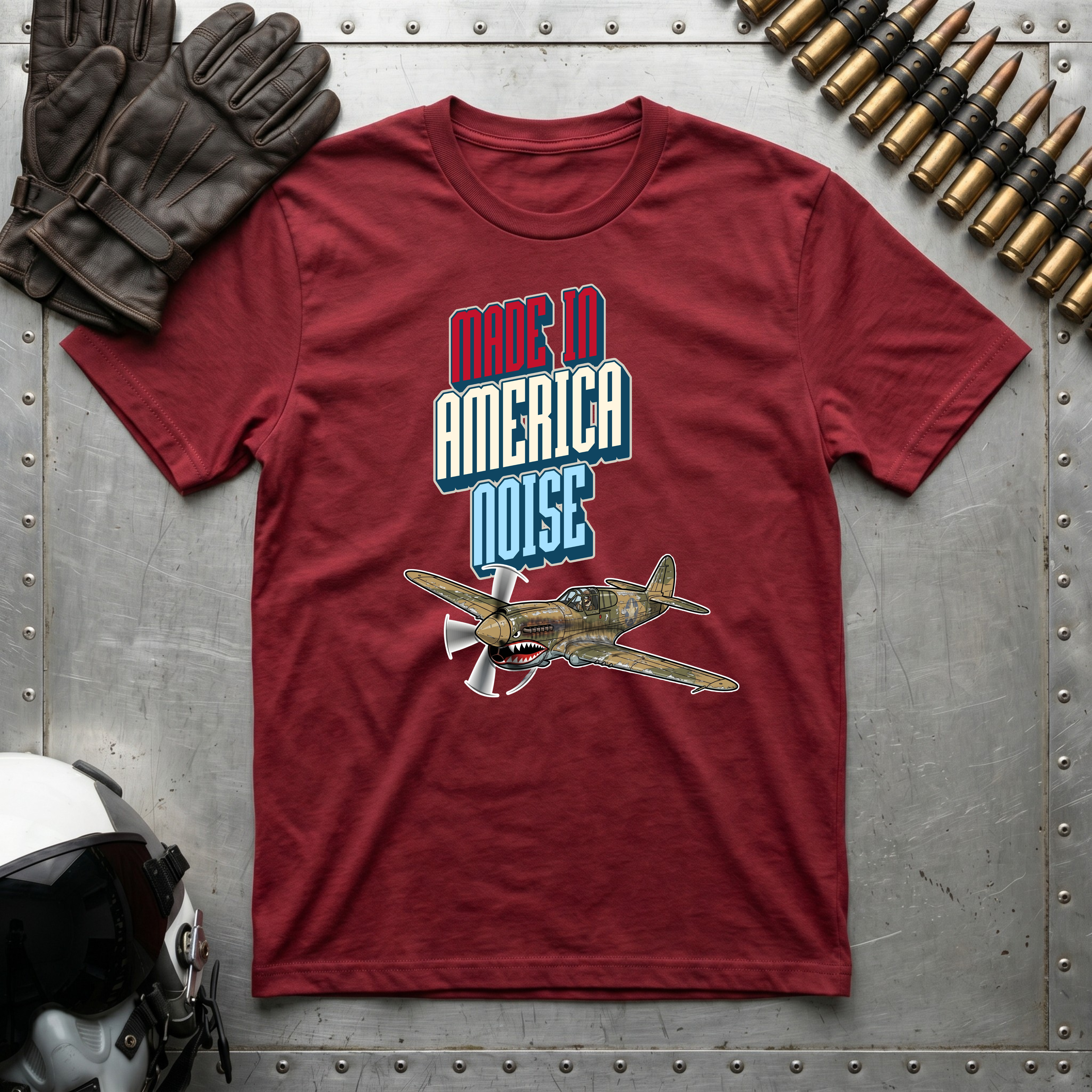 Made in America Noise T-Shirt - P40B Flying Tiger