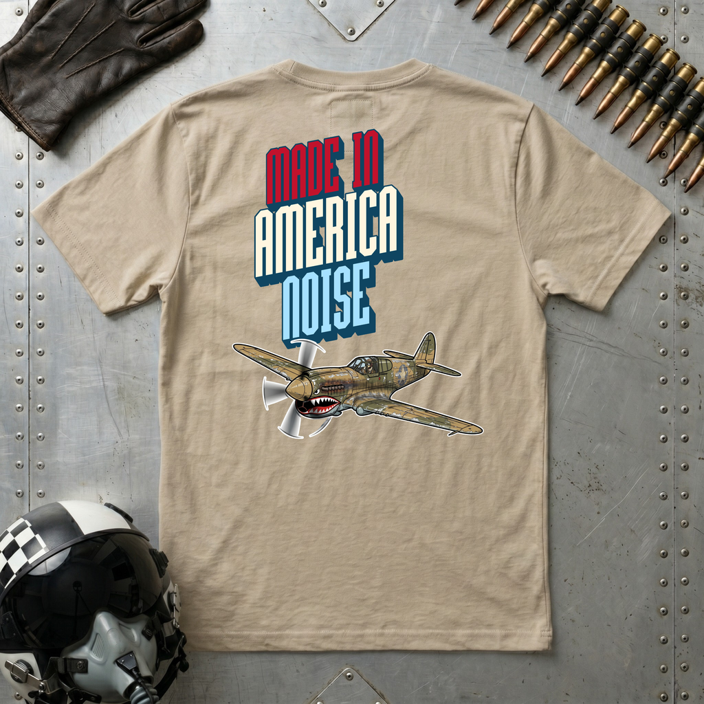 Made in America Noise T-Shirt - P40B Flying Tiger (Front & Rear Design)