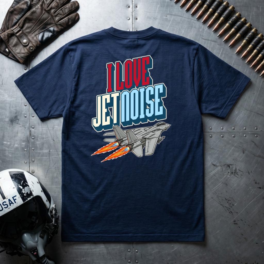 I LOVE JET NOISE T-Shirt - F14 TOMCAT (Front & Rear Design)