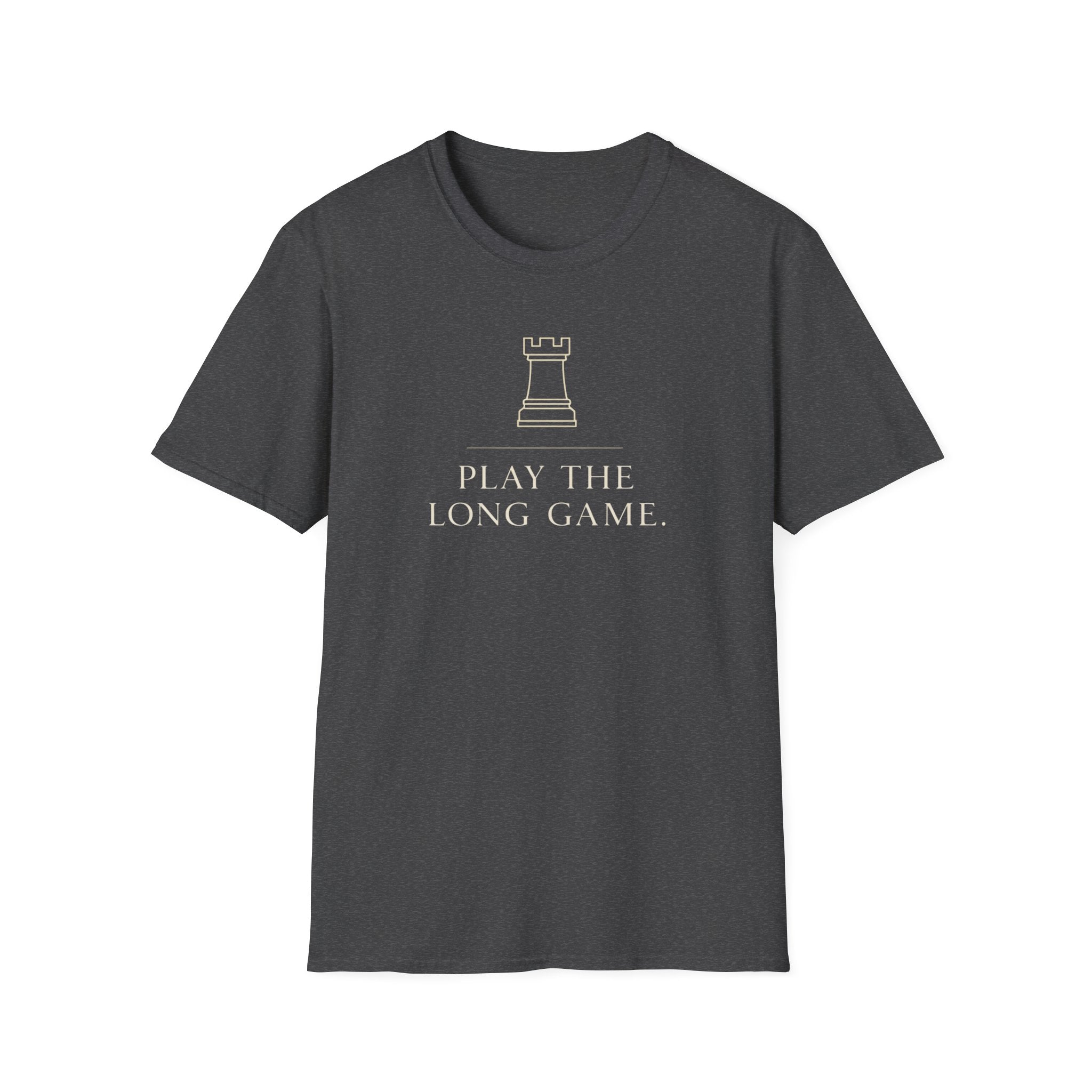 'Play the Long Game' Chess Rook Motivational Tee