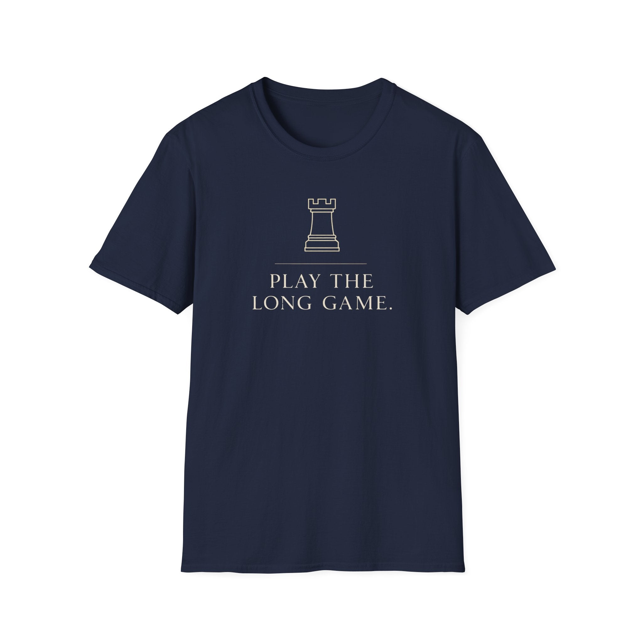 'Play the Long Game' Chess Rook Motivational Tee