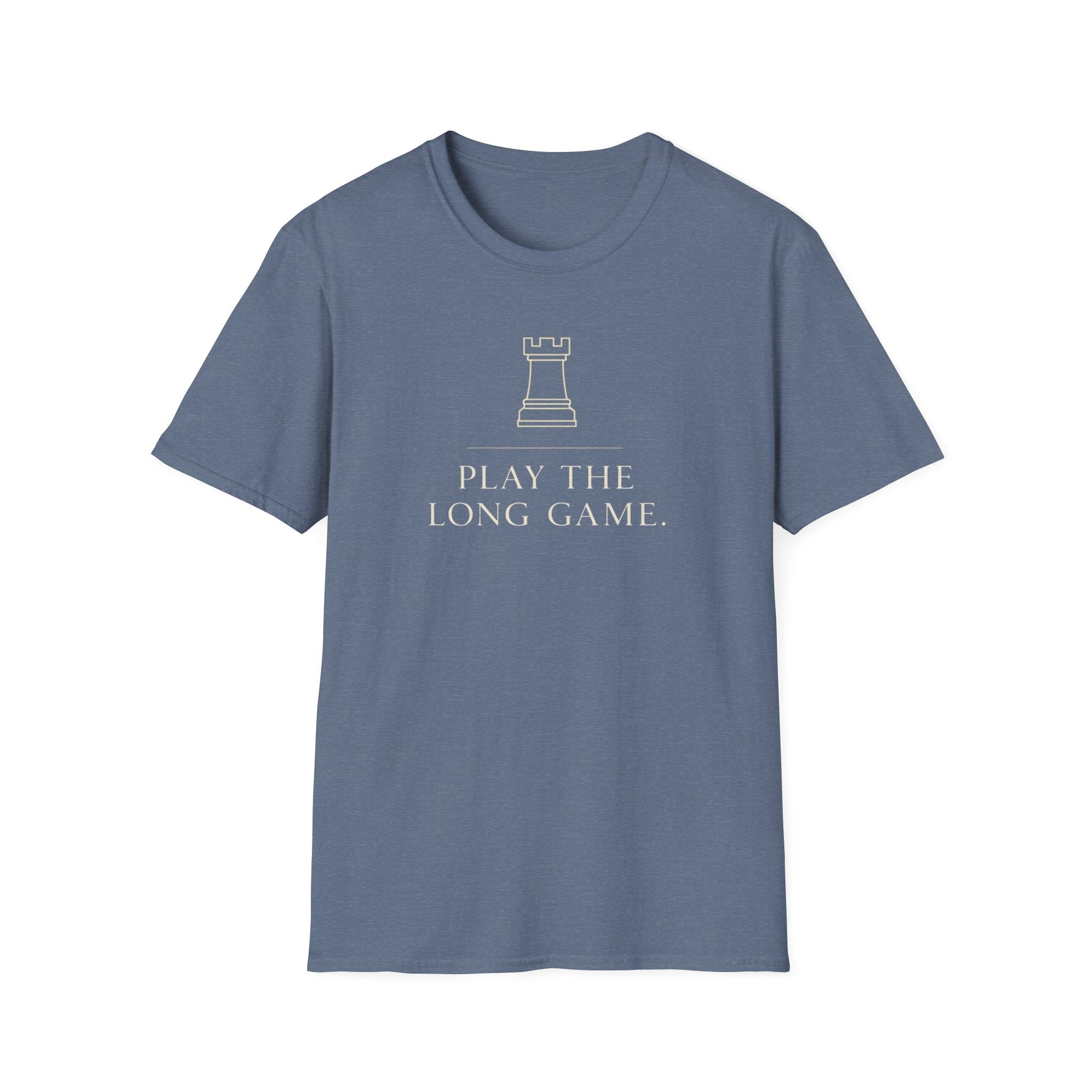 'Play the Long Game' Chess Rook Motivational Tee